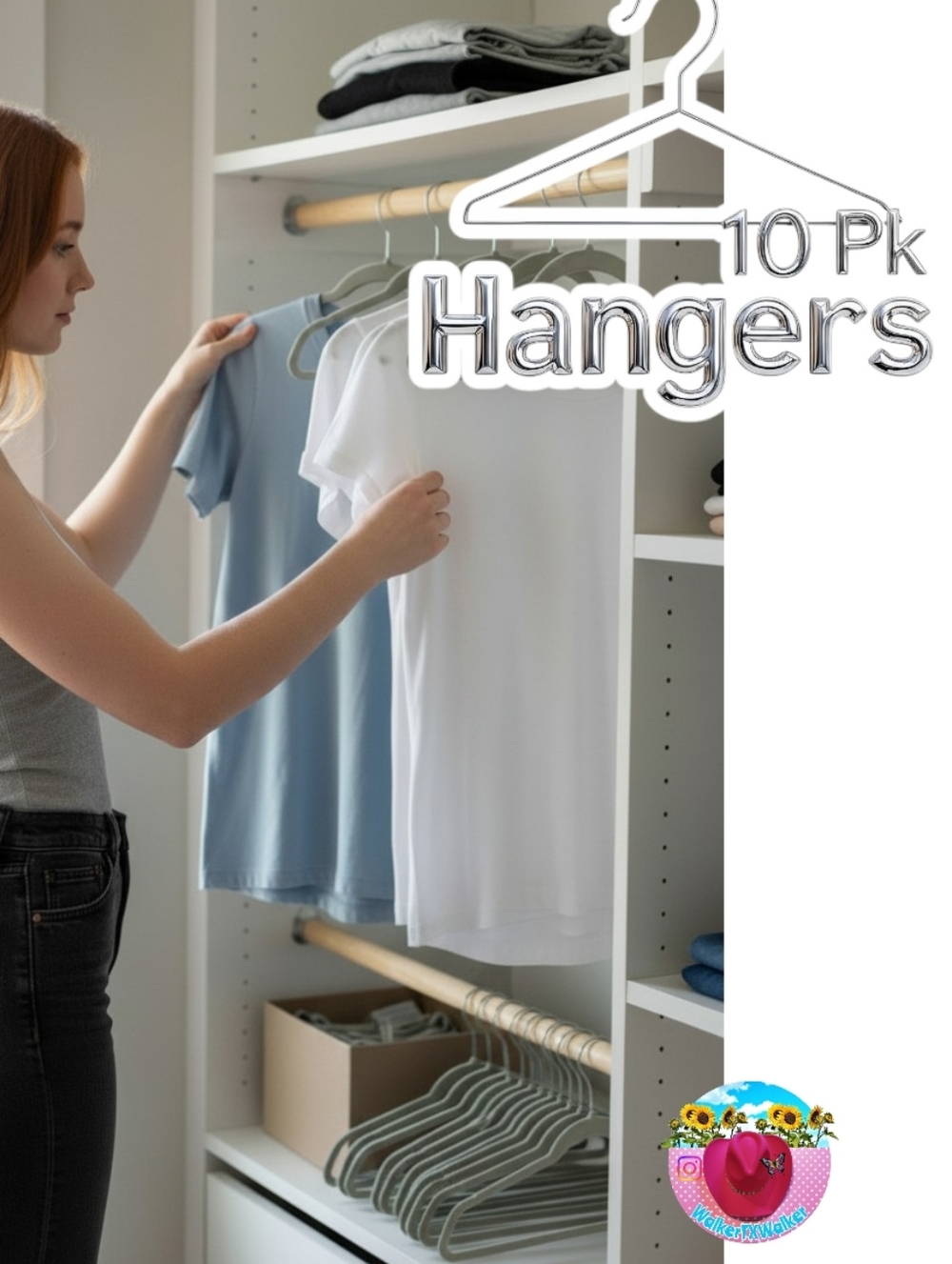 10 Pk Non-Slip Velvet Clothes Hangers - Grey With Silver- EUC